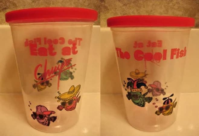 Chuy's Mexican Food Restaurant Plastic Kids Travel Cup Cool Fish Collectible