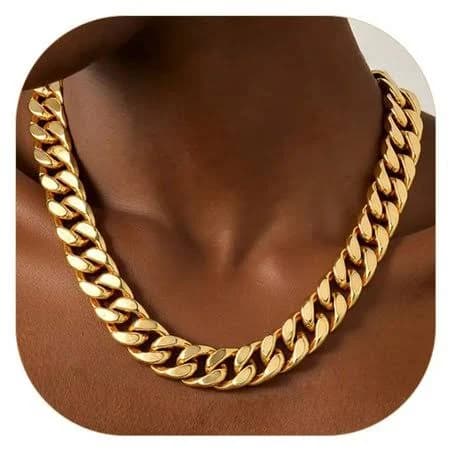 Stainless Steel Cuban Link Choker Necklace
