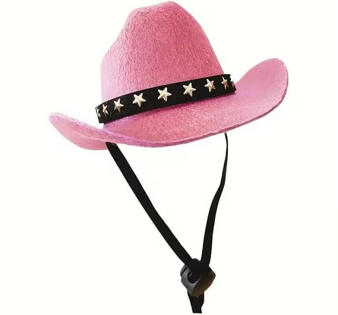 Brown Cowboy Hat for Dogs & Cats - Adjustable Strap