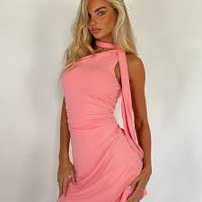 ALLIRA DRESS - PINK : CORAL PINK – Tiger Mist