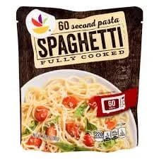 Giant 60 Second Fully Cooked Spaghetti Pasta Microwavable