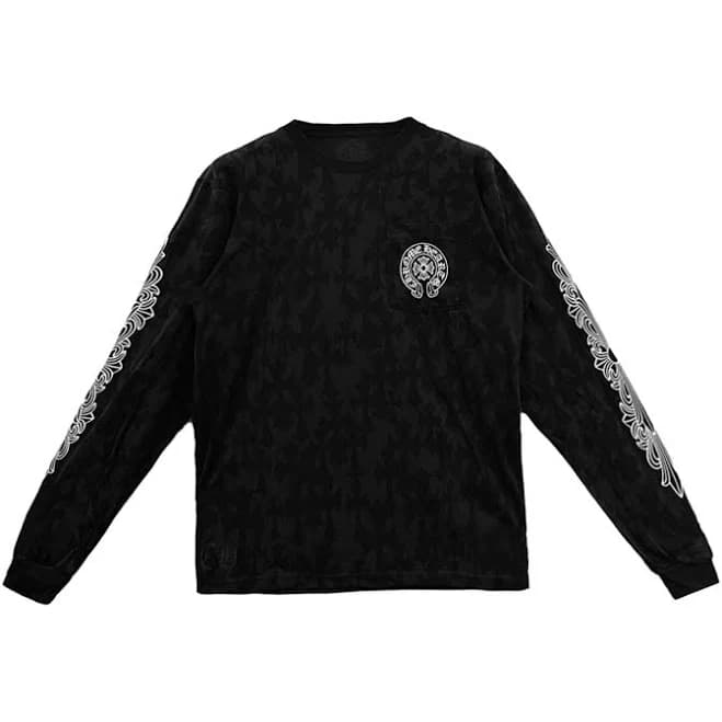 Chrome Hearts Horseshoe Logo Long Sleeve T-Shirt