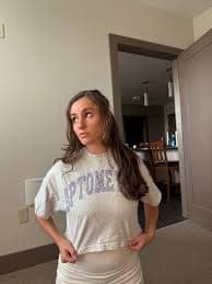 OPTOMETRY - oversized cropped t-shirt (light grey and lilac) – THE CIRCLE OF LEAST CONFUSION