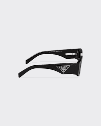 Slate Gray Lenses Sunglasses With Triangle Logo | PRADA