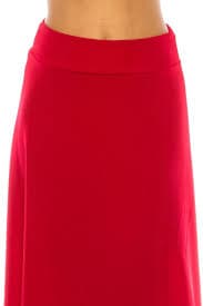 Women's Casual Solid Flare A-line Long Skirt - Walmart.com