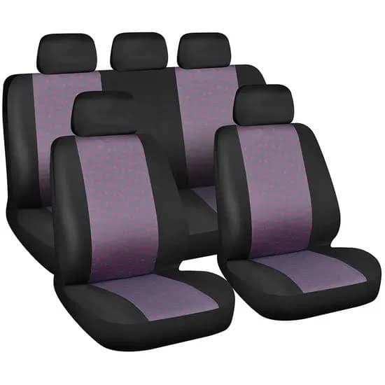 Infant Car Seat Insert & Cover Set - Purple Floral Baby Head Support & Windproof Car Seat Cover