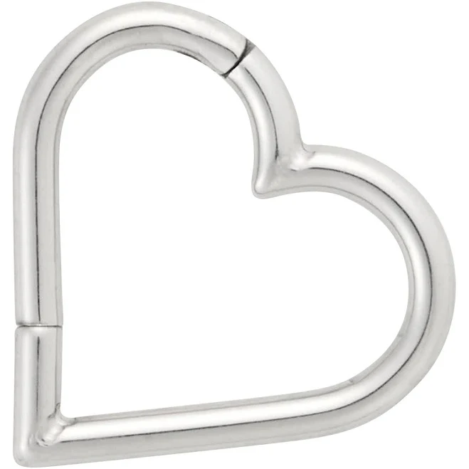 Spencer's Heart Cutout Hinged Hoop Ring