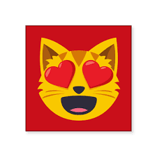 Alien Heart Eyes Emoji Sticker (Square) | CafePress