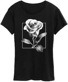 White Rose Women's Instant Message Graphic T-Shirt