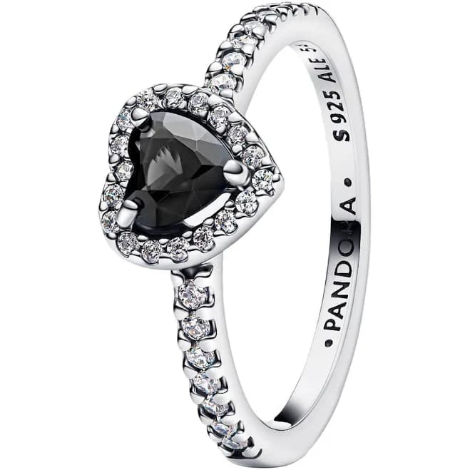 Pandora Sparkling Elevated Heart Ring
