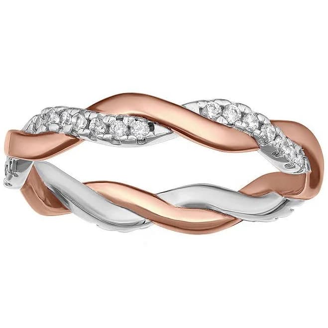 PRIMROSE Sterling Silver Cubic Zirconia Band Ring Women's