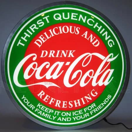 Coca-Cola Backlit Round Sign