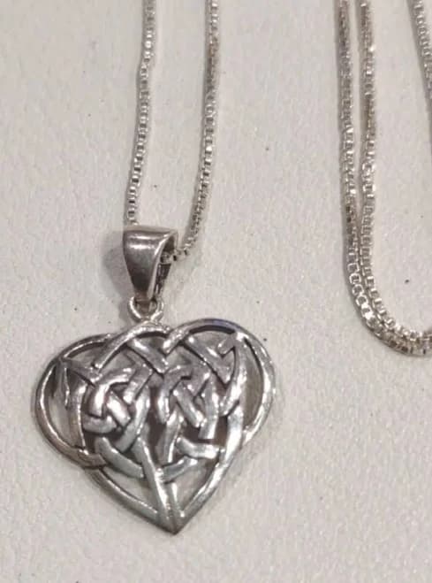 Sterling Silver Celtic Heart Knot Pendant