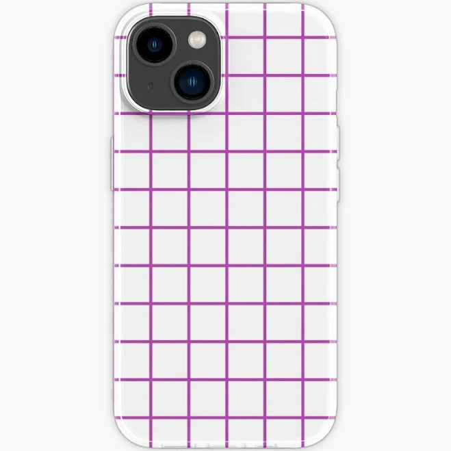 Grid Pattern 150 Magenta Geometric Iphone Case
