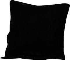 Amazon.com: Elina Home Black-2 Set of 4, Cozy Solid Velvet Throw Pillow, Decorative Pillowcases Cushion Cover Cases for Sofa, Couch with Zipper Hidden, 18"x18", One Size : Home & Kitchen