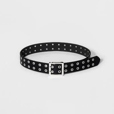 Wild Fable Women's Double Laser Cut Adjustable Western Grommet Belt