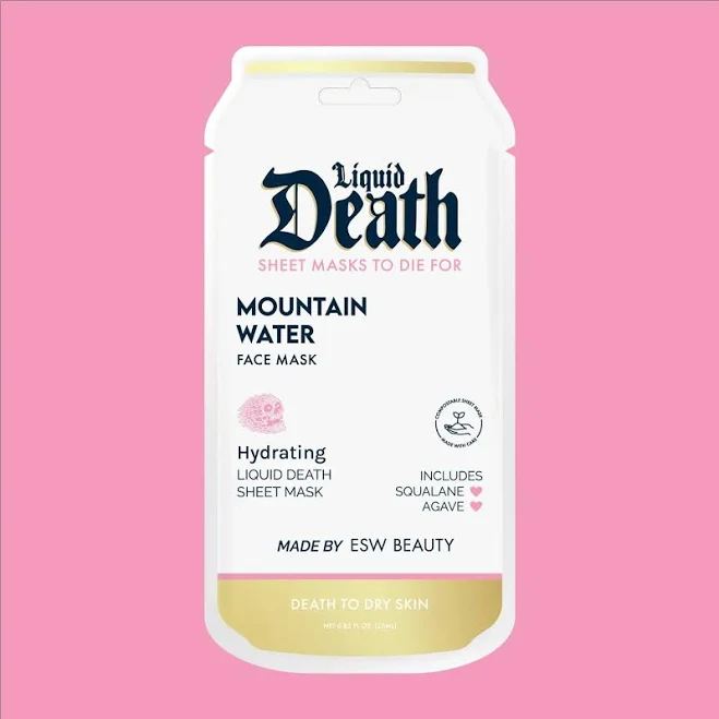 ESW - Liquid Death Hydrating Sheet Mask Mountain Water