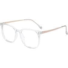 Amazon.com: HDTVTV Designer Sturdy Reading Glasses Anti Blue Light Computer Reader Flat Light Mirror Anti Glare Square Presbyopic Glasses (Color : Silver, Size : +100) : Health & Household