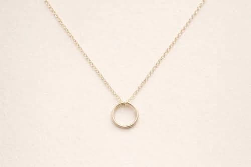 Sheena Marshall Jewelry 14K Gold Fill Sol Circle Pendant Necklace