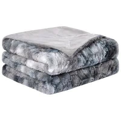 Piccocasa Tie-Dye Shaggy Lightweight Faux Fur Fleece Throw Blankets