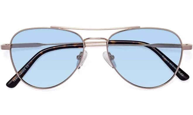 Richard Aviator Lightweight Metal Sunglasses