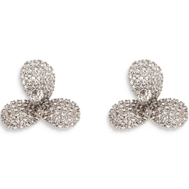 Jennifer BEHR Amerie Crystal Flower Stud Earrings