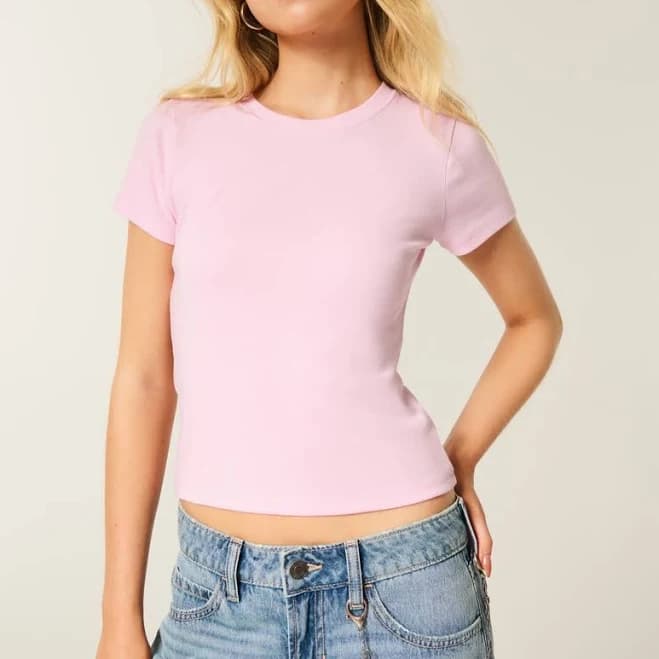 Hollister Women's Short-Sleeve Baby Tee