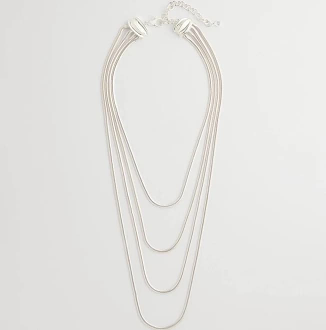 Chico's Women's Multi-Layer Snake Chain Necklace
