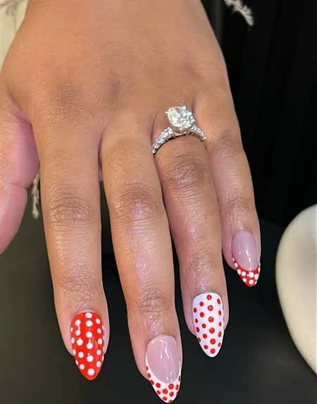 Polka Dot Press On Nails