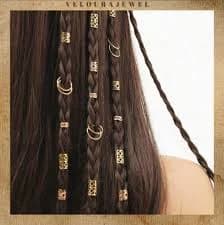 Gold Hair Rings Set, 80pcs Adjustable Dreadlock Beads For Braids And Locs Styling, Gift for Women, Fashion Jewelry, Gift for Her
