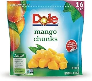 Dole Frozen Mango Chunks, Naturally Gluten Free Fruit, Great for Smoothies, 16 Oz Resealable Bag