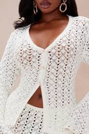 Maribelle Crochet Skirt Set - Cream | Fashion Nova