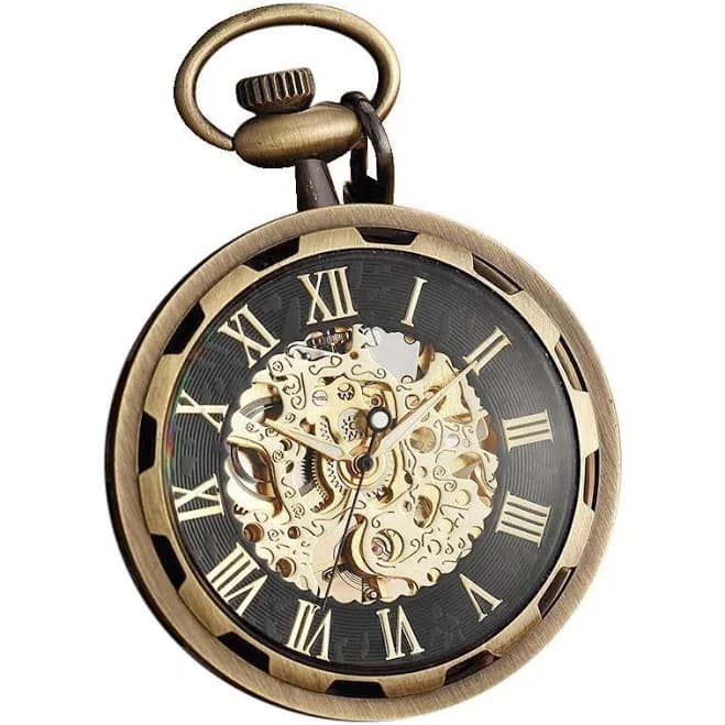 Steampunk Vintage Steel Pocket Watch