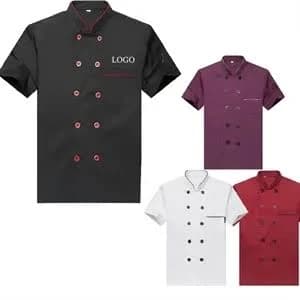 Custom Short Sleeve Chef Coat For Unisex