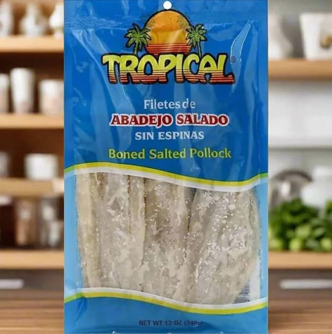 Tropical Salted Pollock Boneless 12 oz – Authentic Caribbean Salt Fish | Jamaican Style Island Cod