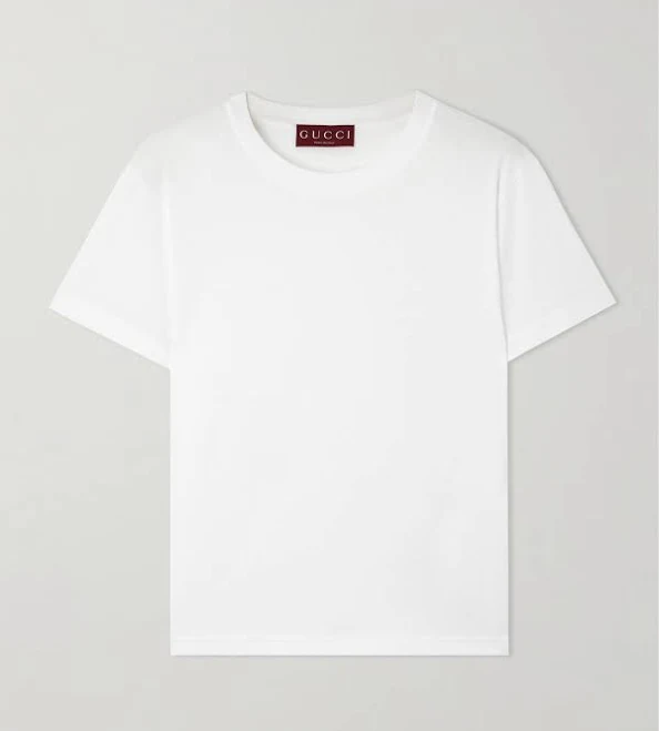 Gucci Embroidered Cotton Jersey T-Shirt
