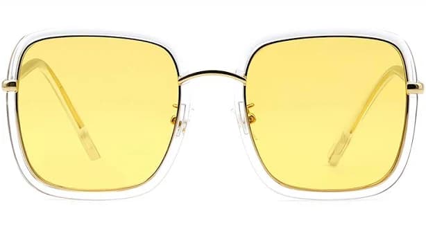 Clear Square Oversized Glasses - Muukal Large Full-Rim TR90 Eyeglasses For Women