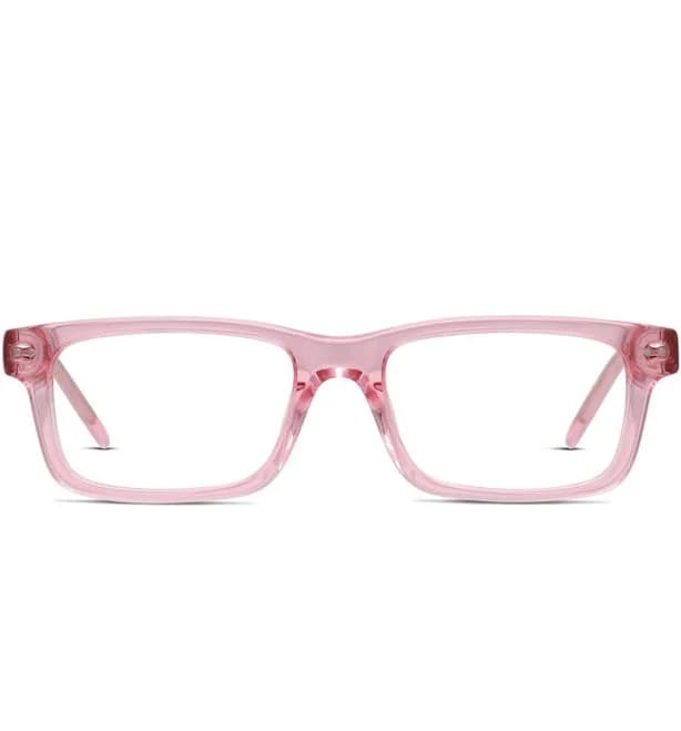 Kids Pink Rectangle Eyeglasses Online Olos Clever Prescription Included Pre-teens Frames, Discounted, FSA/HSA, Transitions, Stylish, Cool, Fashion