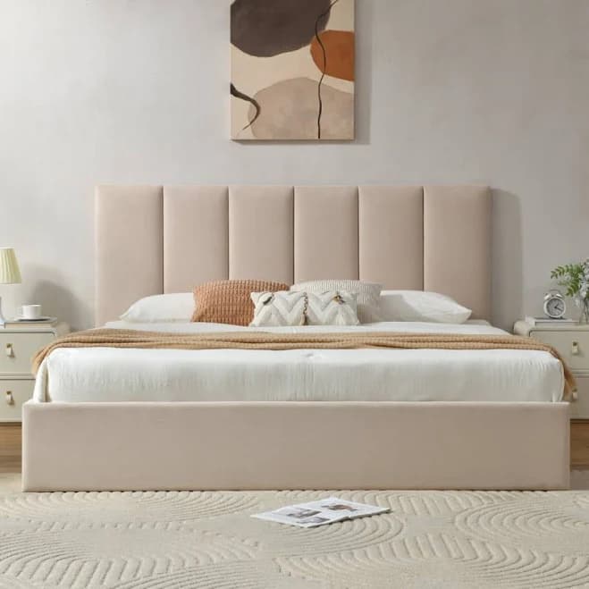 Latitude Run Juanetta Hydraulic Lift Up Storage Upholstered Platform Bed