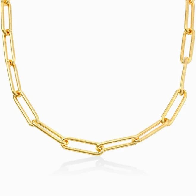 Women's Gold Vermeil Paperclip Chain Necklace