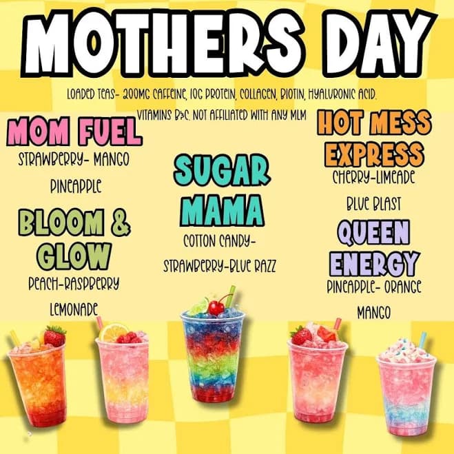 Loaded Tea Packets- Mother's Day Menu