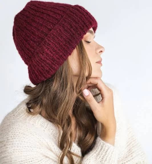 Alpaca Cable Knit Wool Beanie