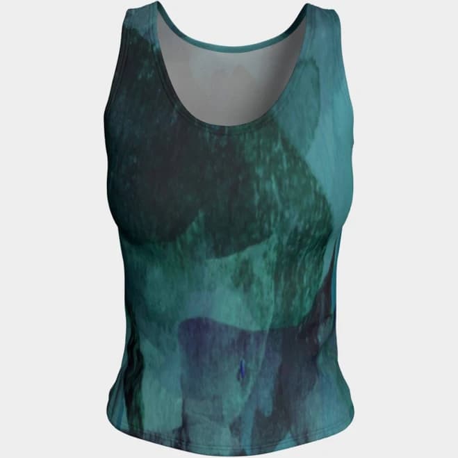 Abstract Art Stretchy Knit Tank Top
