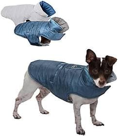 Furhaven Reversible Reflective Puffer Dog Coat