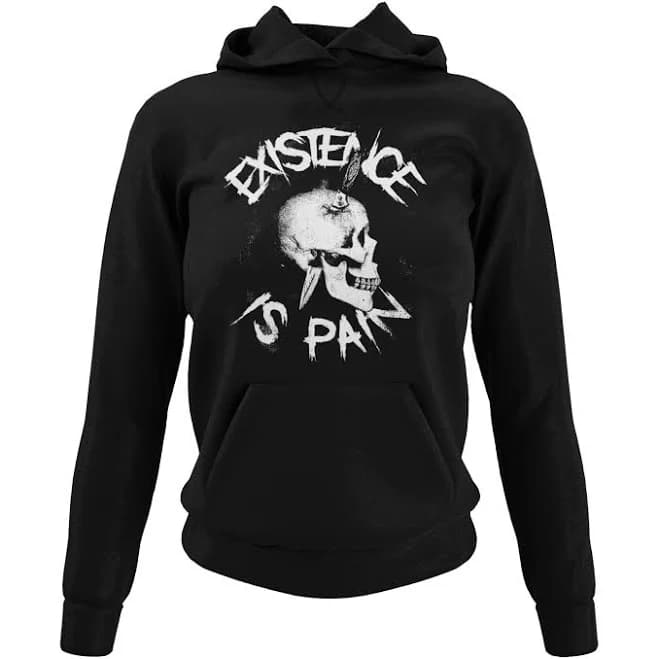 Gothic Skull Print Hoodie