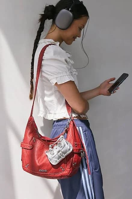 BDG Reggie Faux Leather Crossbody Bag