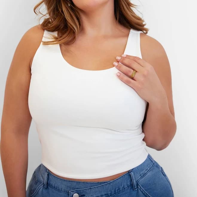 Essential Scoop Neck Tank Crop Top