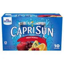 Capri Sun Fruit Punch Juice Drink Blend, 10 - 6 fl oz (177 ml) pouches [60 fl oz (1.87 qt) 1.77 l]