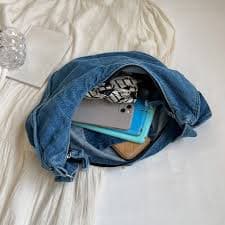 Yucurem Denim Crescent Bag Casual Crossbody Bag Vintage Jean Hobo Bag For Women (Blue) Fashion shoulder bag (Blue) - Walmart.com