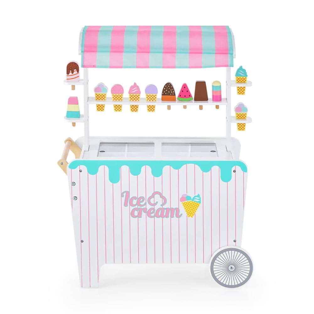 Spaco Kid's Ice Cream Cart Playset with Display Rack and Accessories, Gifts for Boys and Girls Aged 3-8, Kitchen Playset Chef Pretend Play Set - Walmart.com